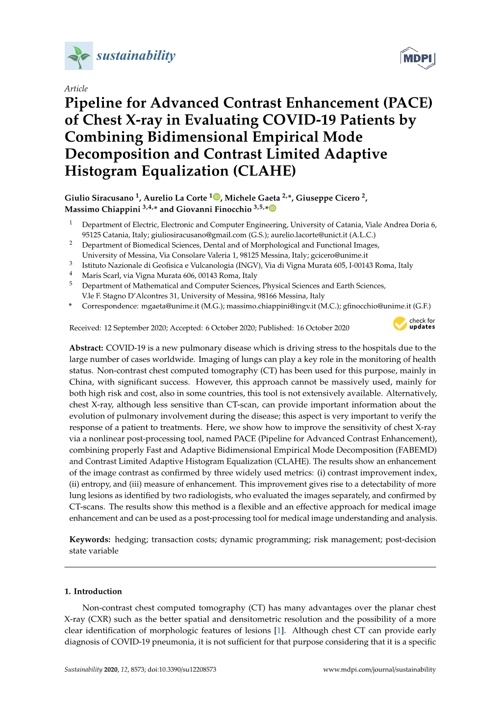 (PACE) of Chest X-Ray in Evaluating COVID-19 Patients by Combining