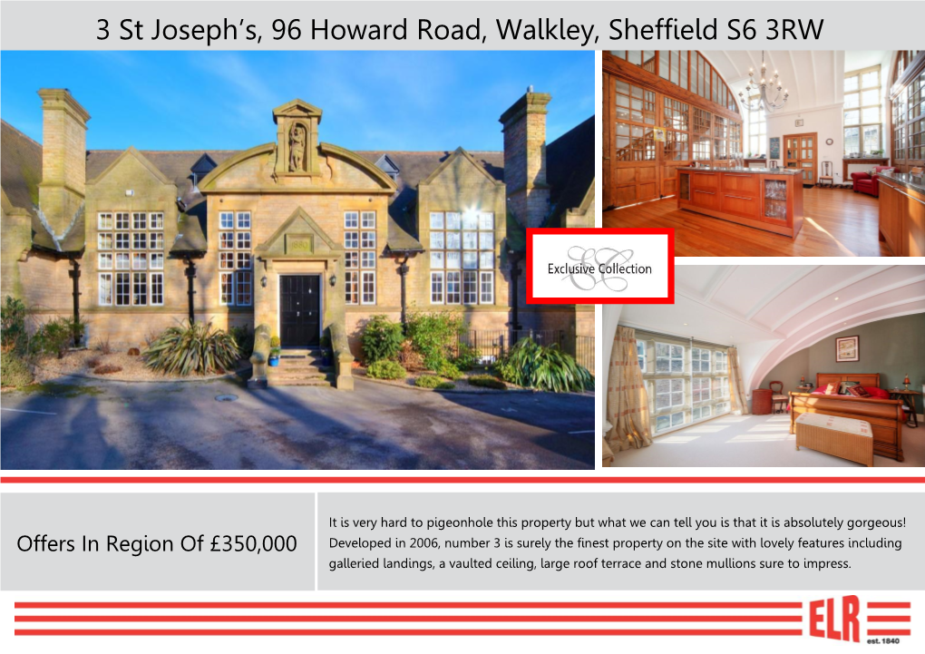 3 St Joseph's, 96 Howard Road, Walkley, Sheffield S6