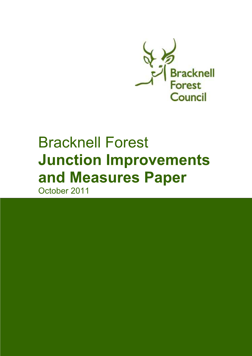 Junction Improvements and Measures Paper October 2011