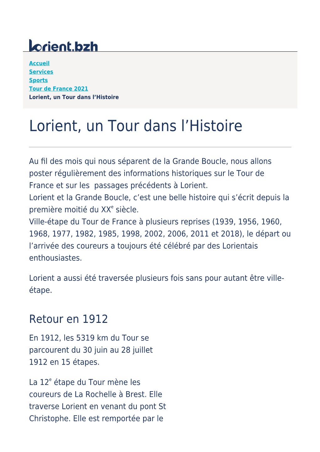 Lorient, Un Tour Dans L'histoire