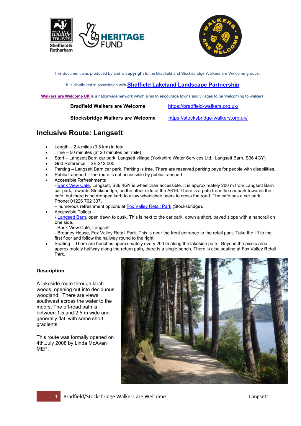 Langsett Inclusive Route
