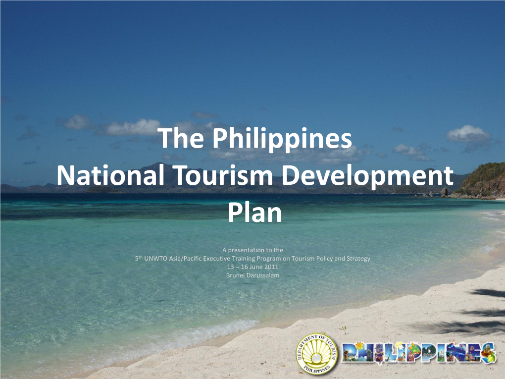 The Philippines National Tourism Development Plan