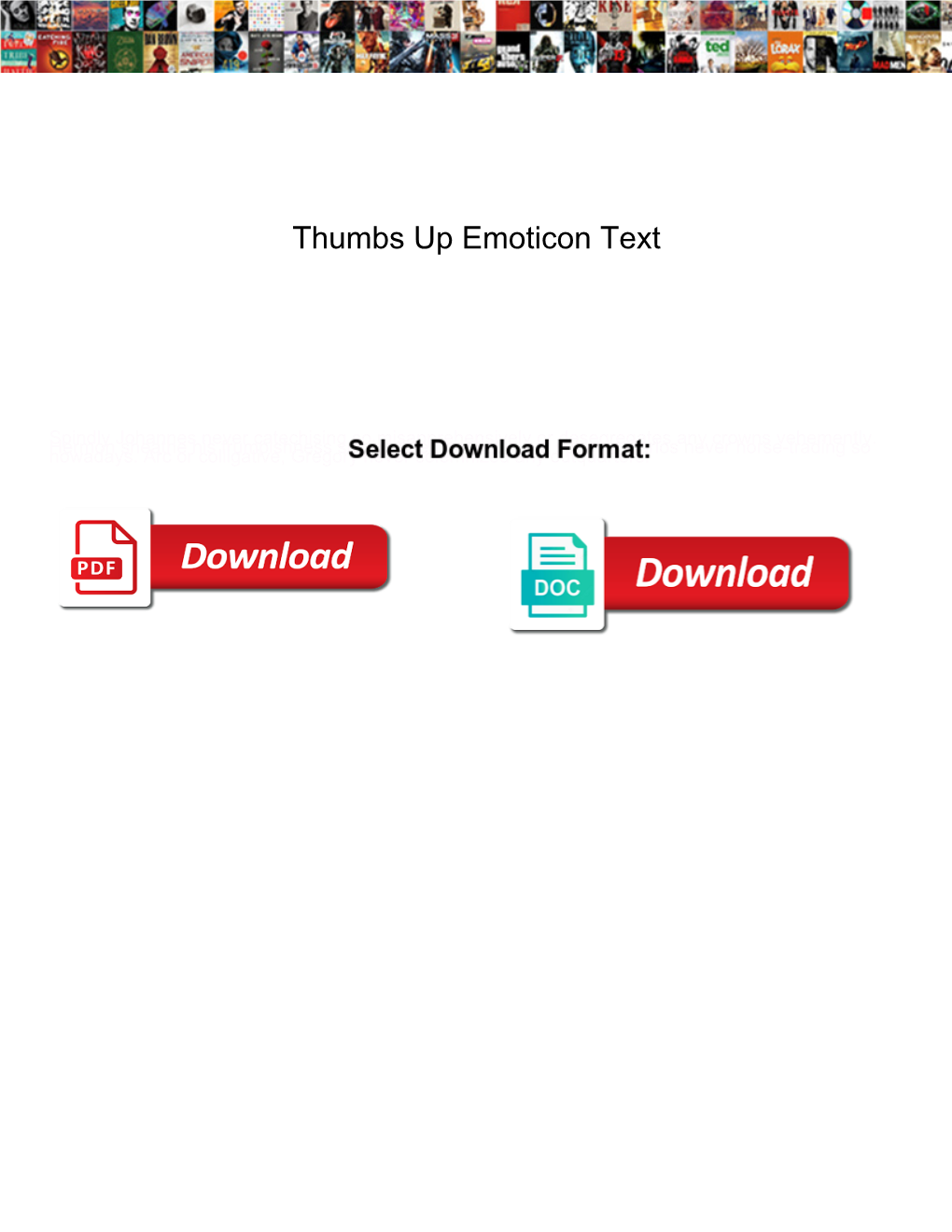 Thumbs up Emoticon Text
