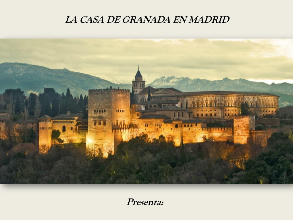 I CICLO DE CONCIERTOS Organiza Casa De Granada