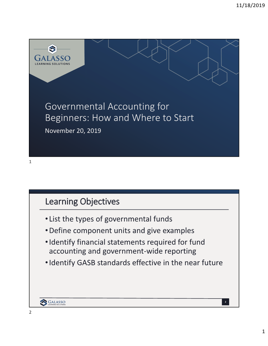Governmental Accounting for Beginners: How and Where to Start November 20, 2019