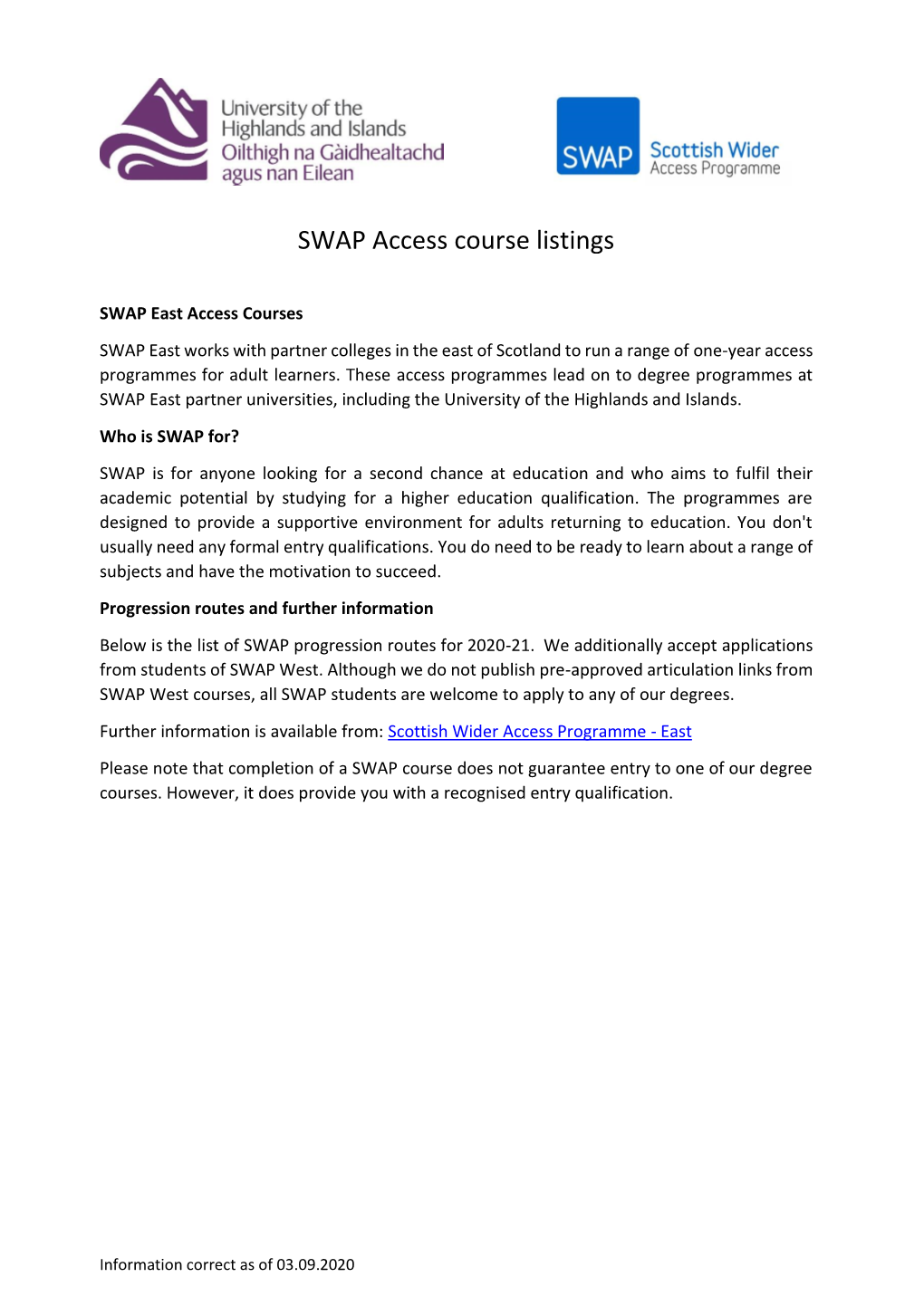 SWAP Access List