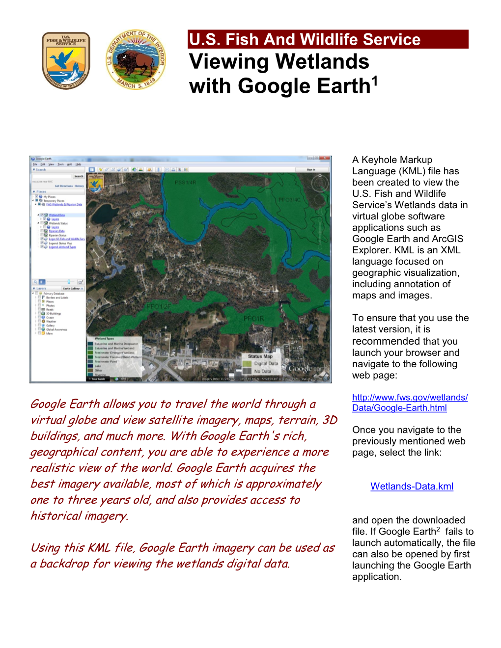 Viewing Wetlands with Google Earth1