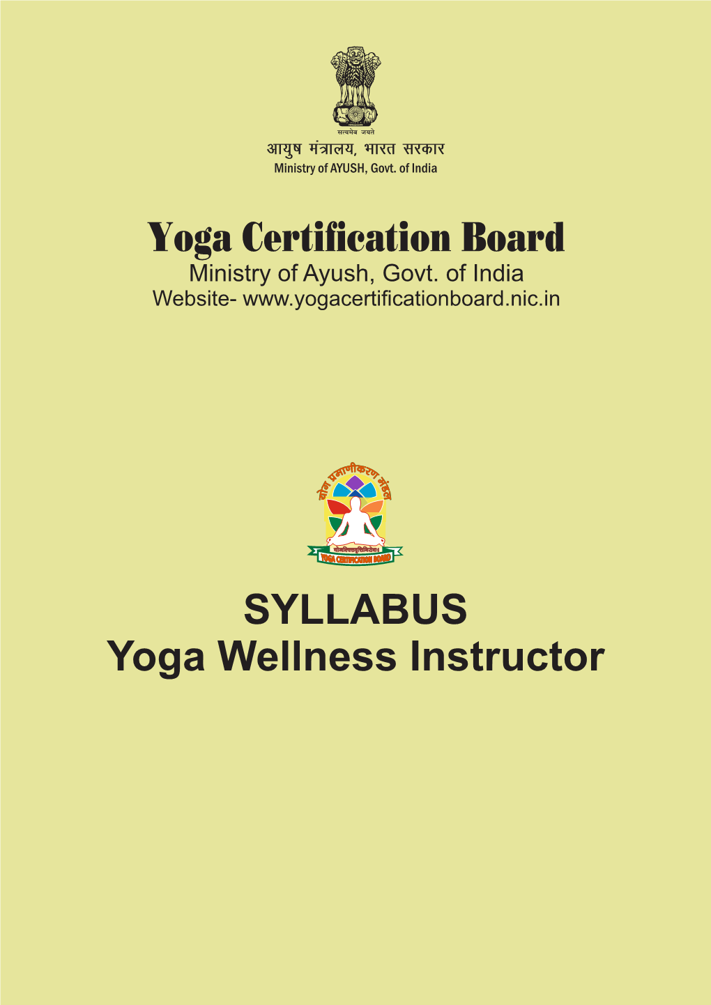 SYLLABUS Yoga Wellness Instructor Yoga Certification Board