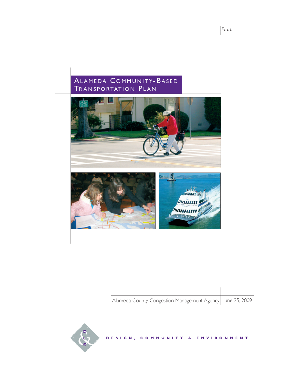 Alameda Community-Based Transportation Plan Table of Contents