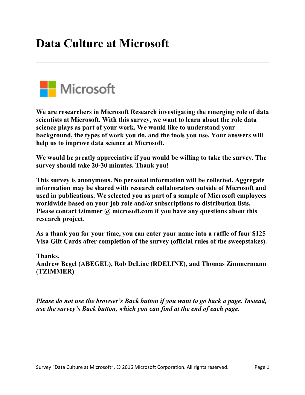 Data Culture at Microsoft