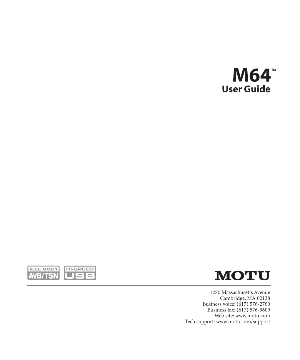 M64 User Guide