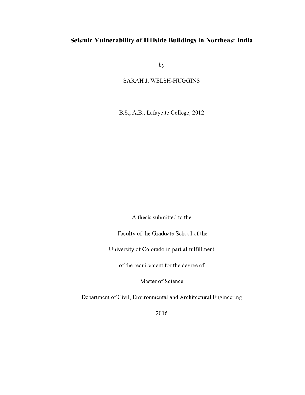 Seismic Vulnerability of Hillside Buildings in Northeast India