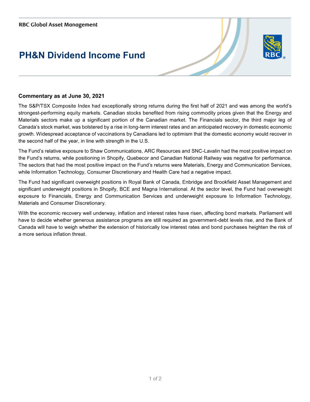 PH&N Dividend Income Fund