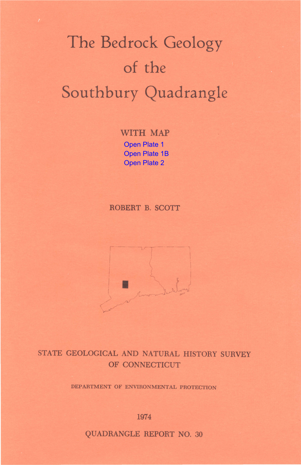 Bedrock Geology of the Southbury Quadrangle