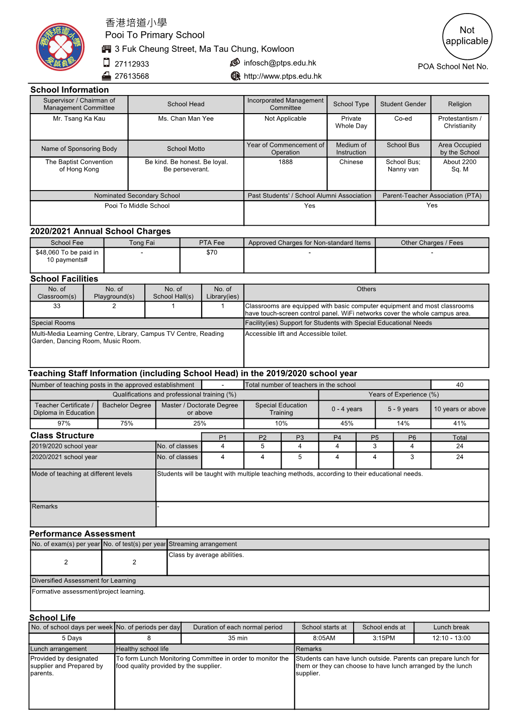 Print School Info