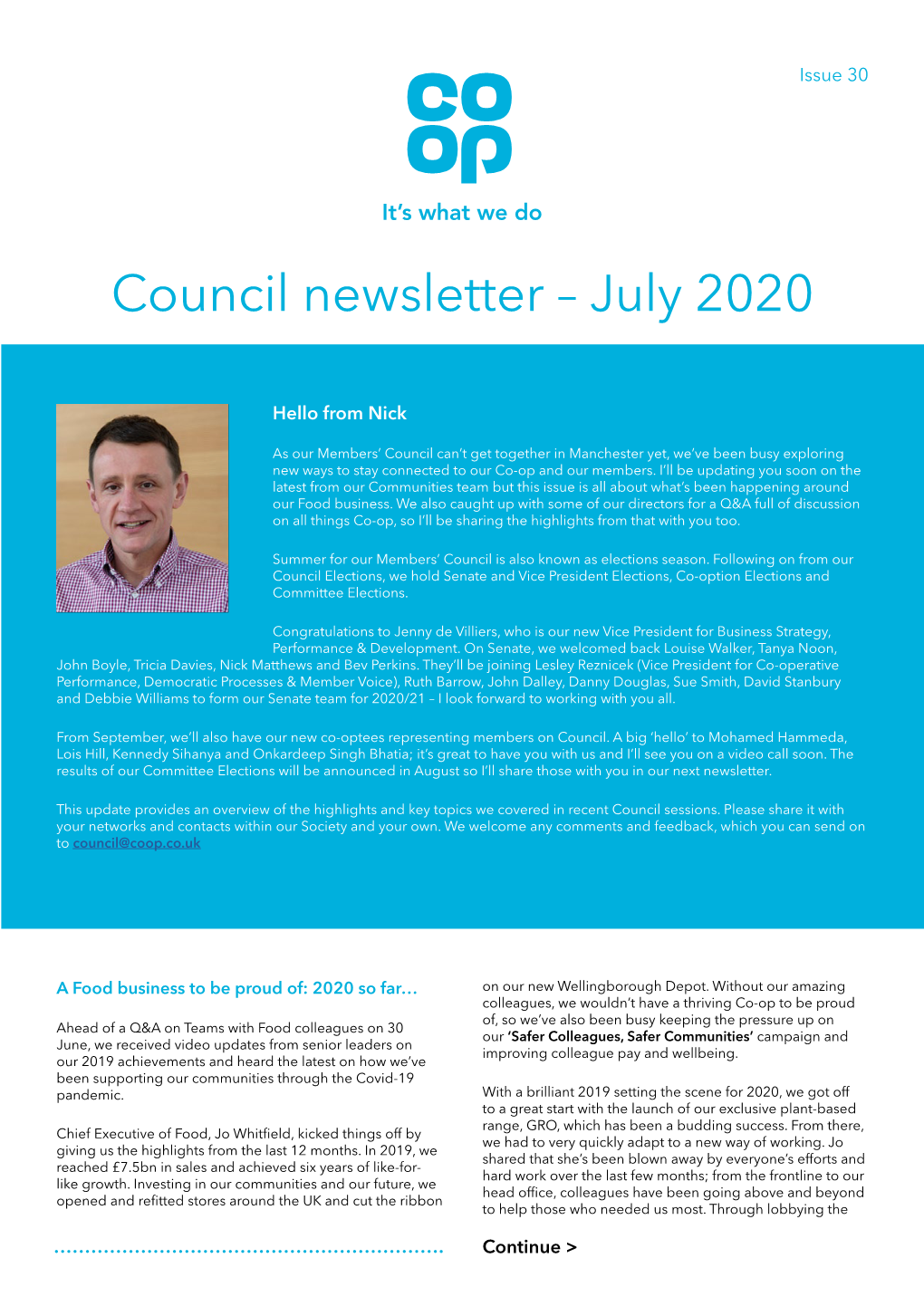 Council Newsletter – July 2020