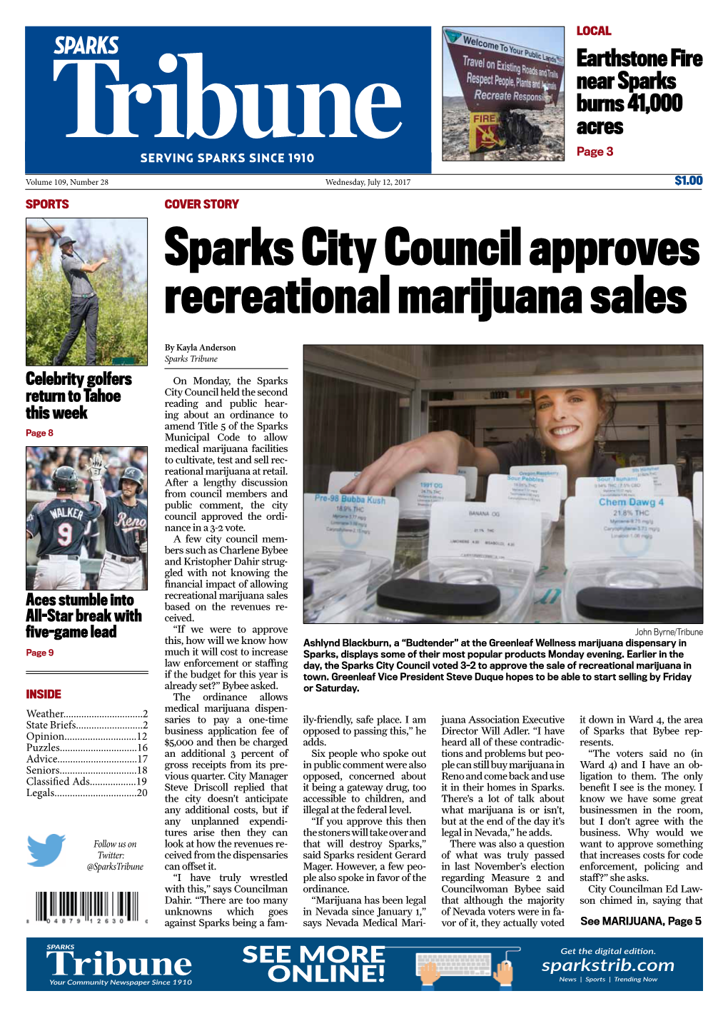 Sparks City Council Approves Recreational Marijuana Sales