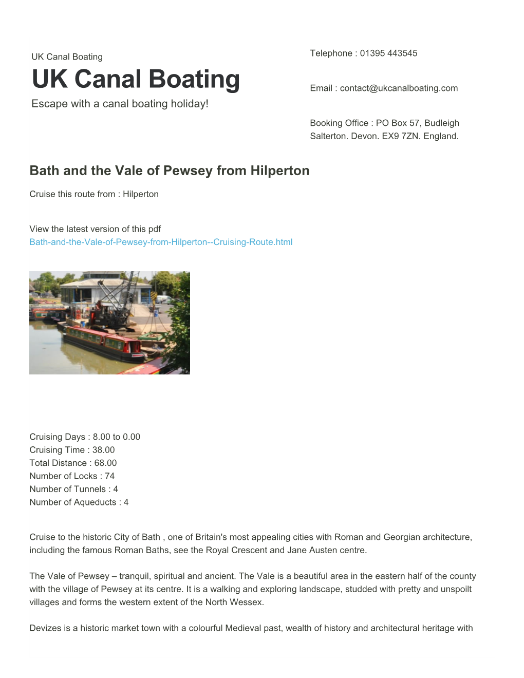 Bath and the Vale of Pewsey from Hilperton | UK Canal Boating