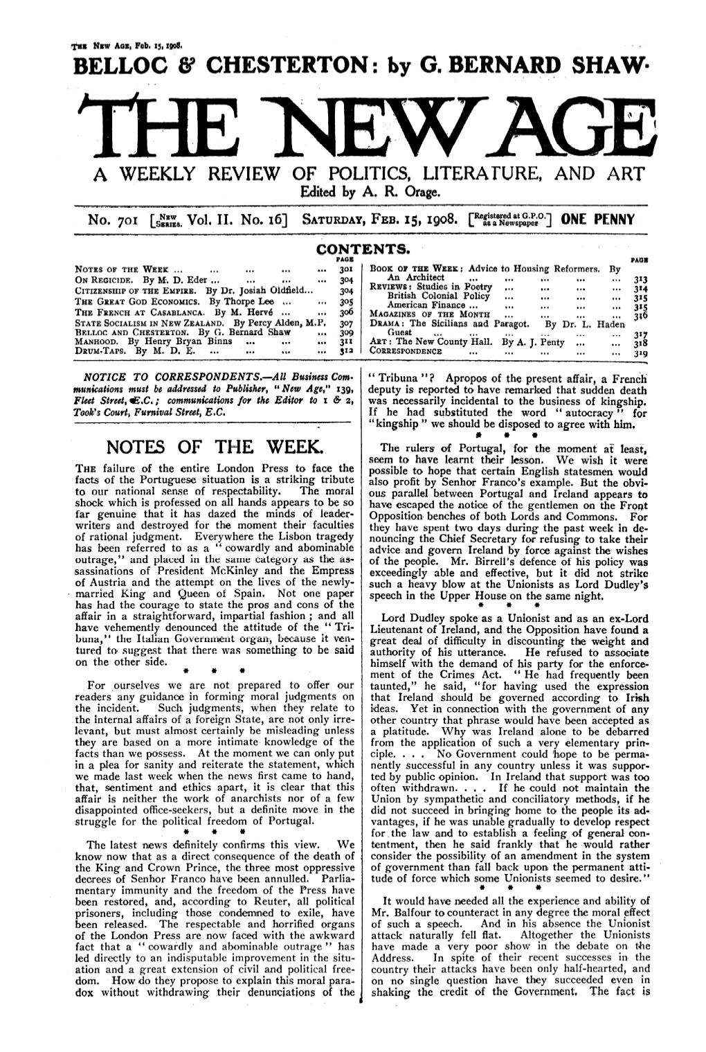 Vol. 2 No. 16, February 15, 1908