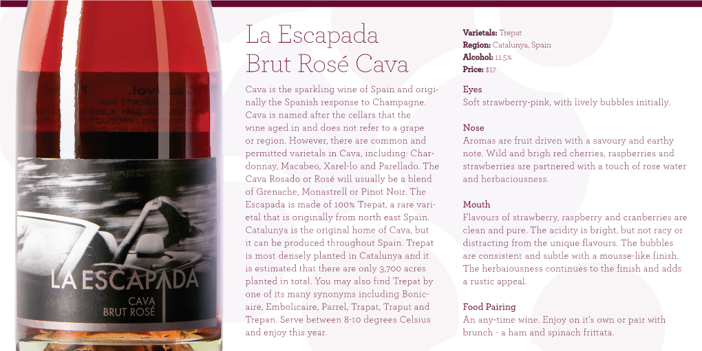 La Escapada Brut Rosé Cava