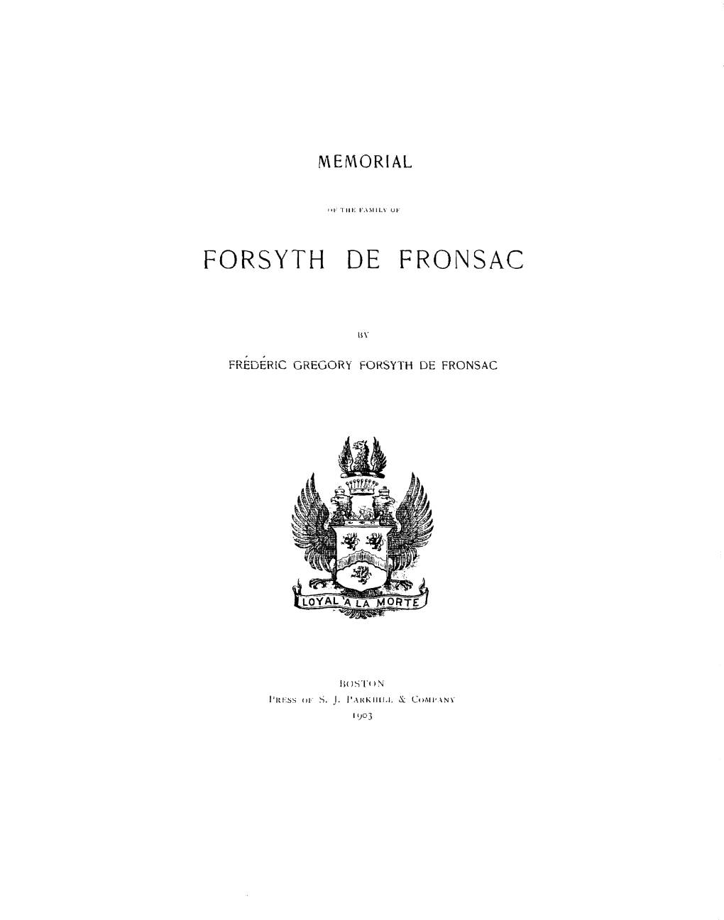 Forsyth De Fronsac