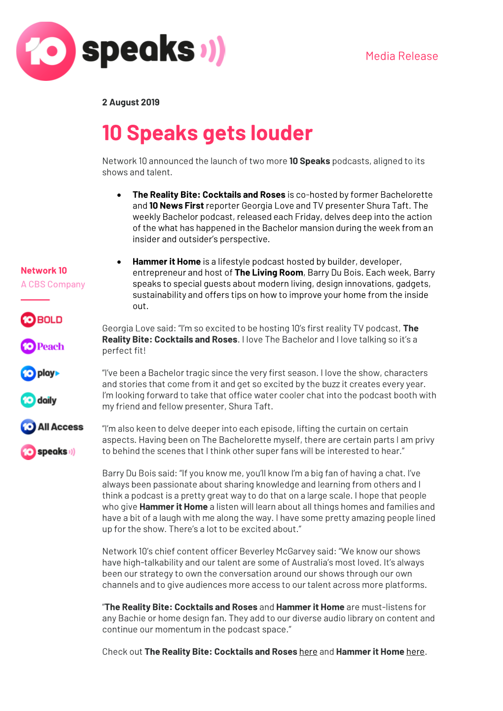 10 Speaks Gets Louder