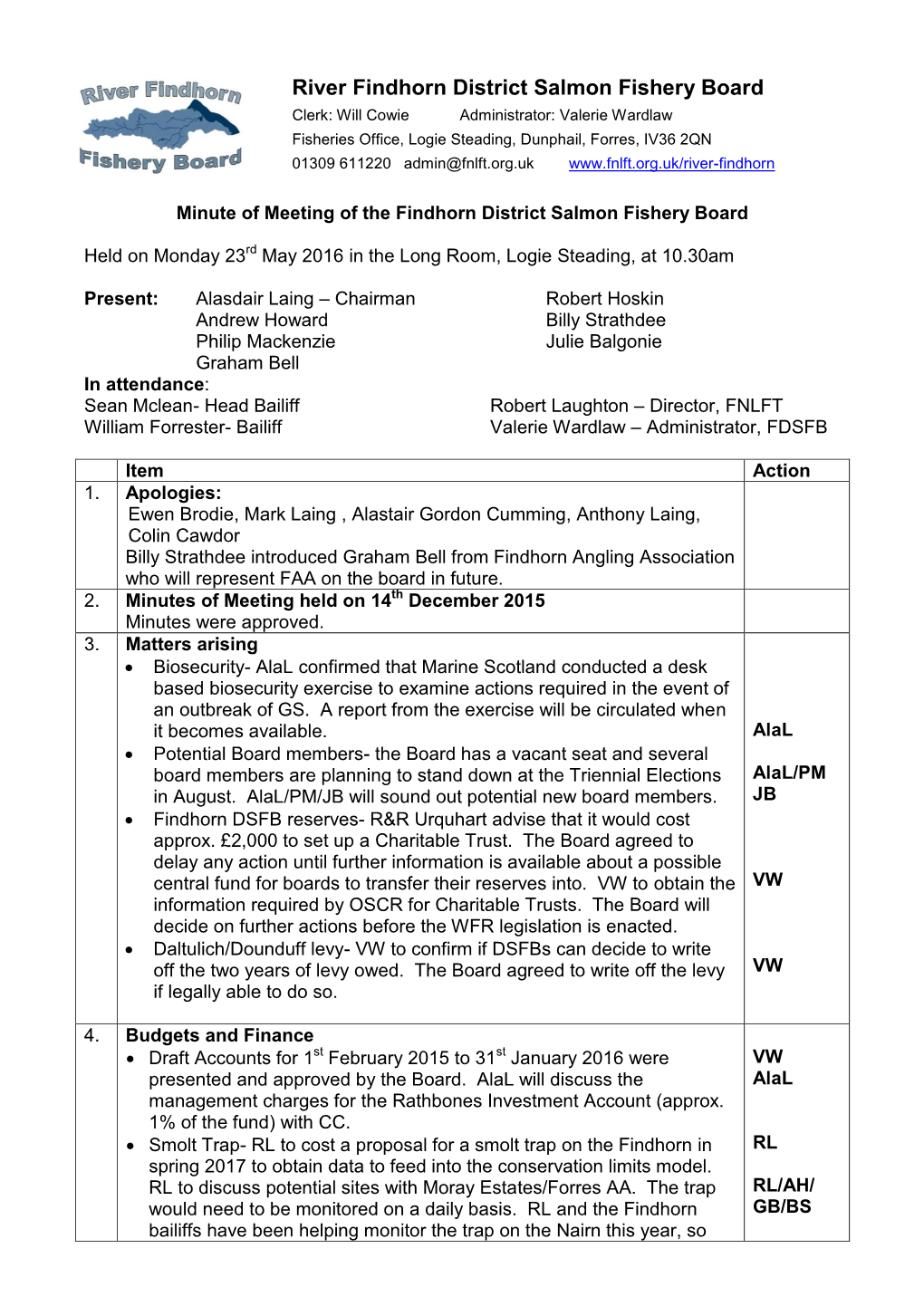 River Findhorn District Salmon Fishery Board