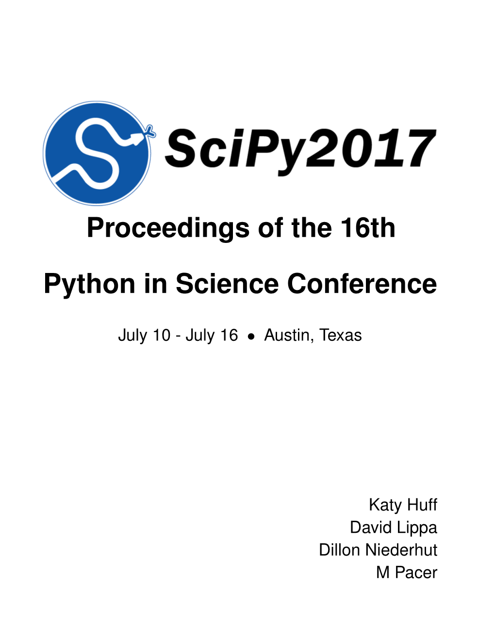 Proceedings of the 16Th Python in Science Conference