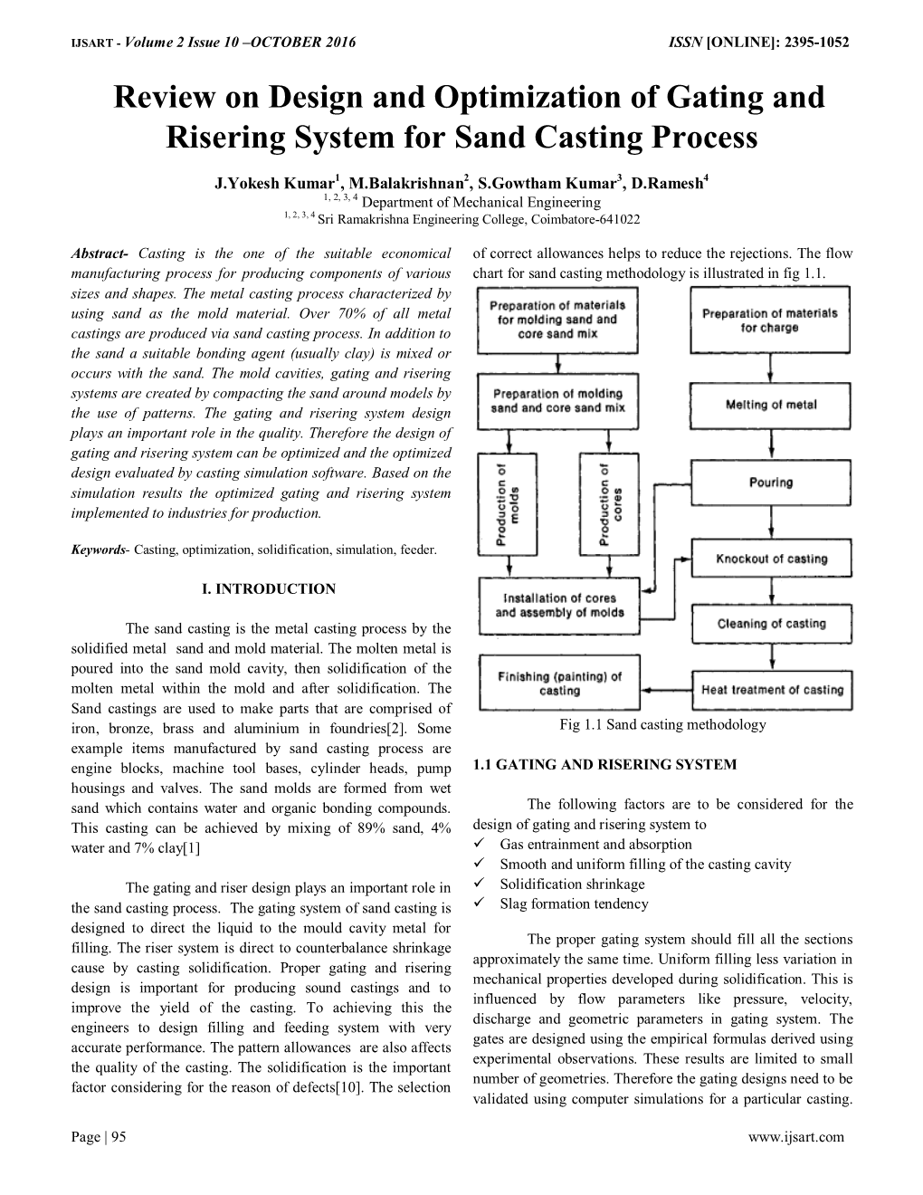 Review on Design and Optimization of Gating and Risering System for Sand Casting Process