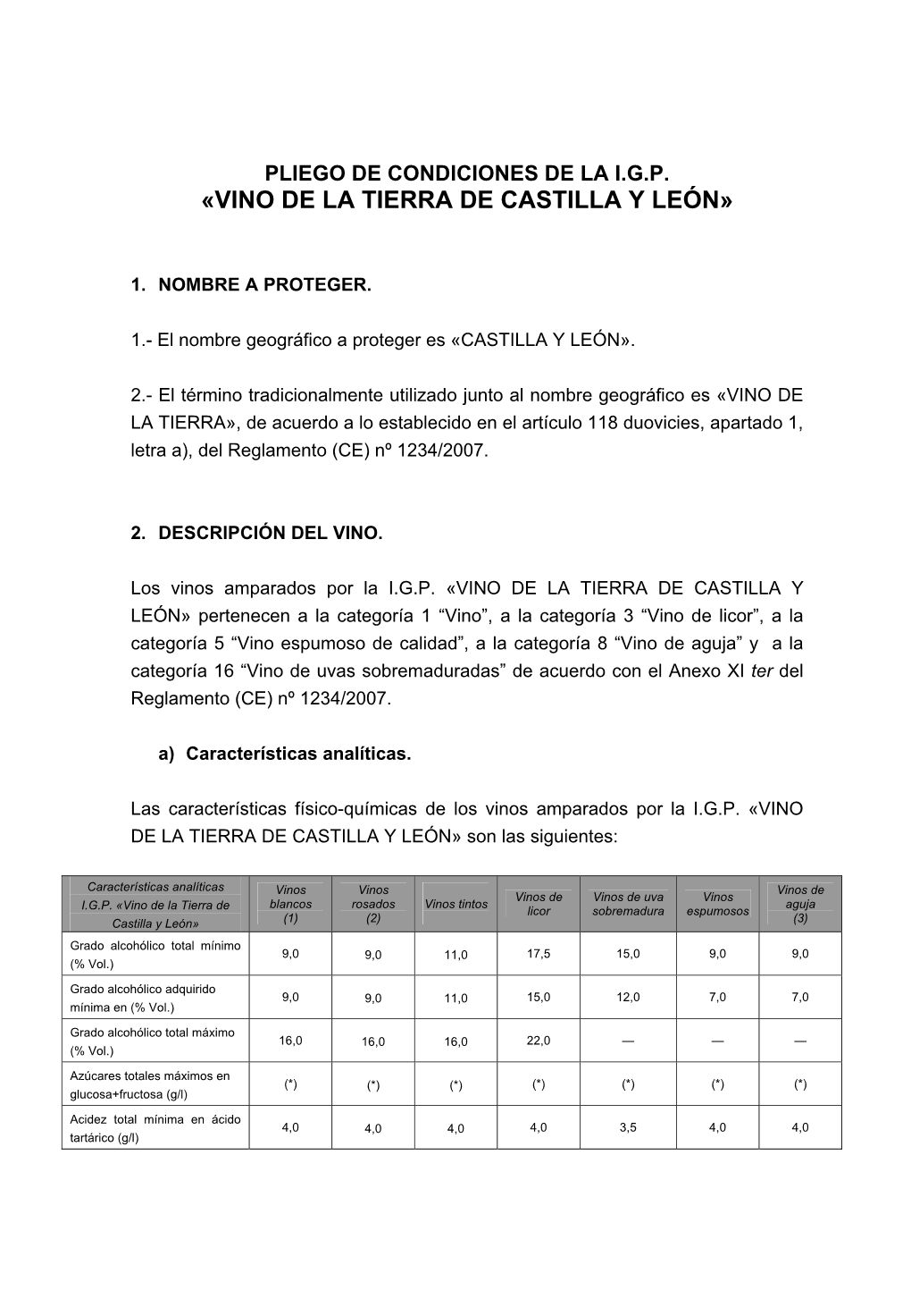 «Vino De La Tierra De Castilla Y León»
