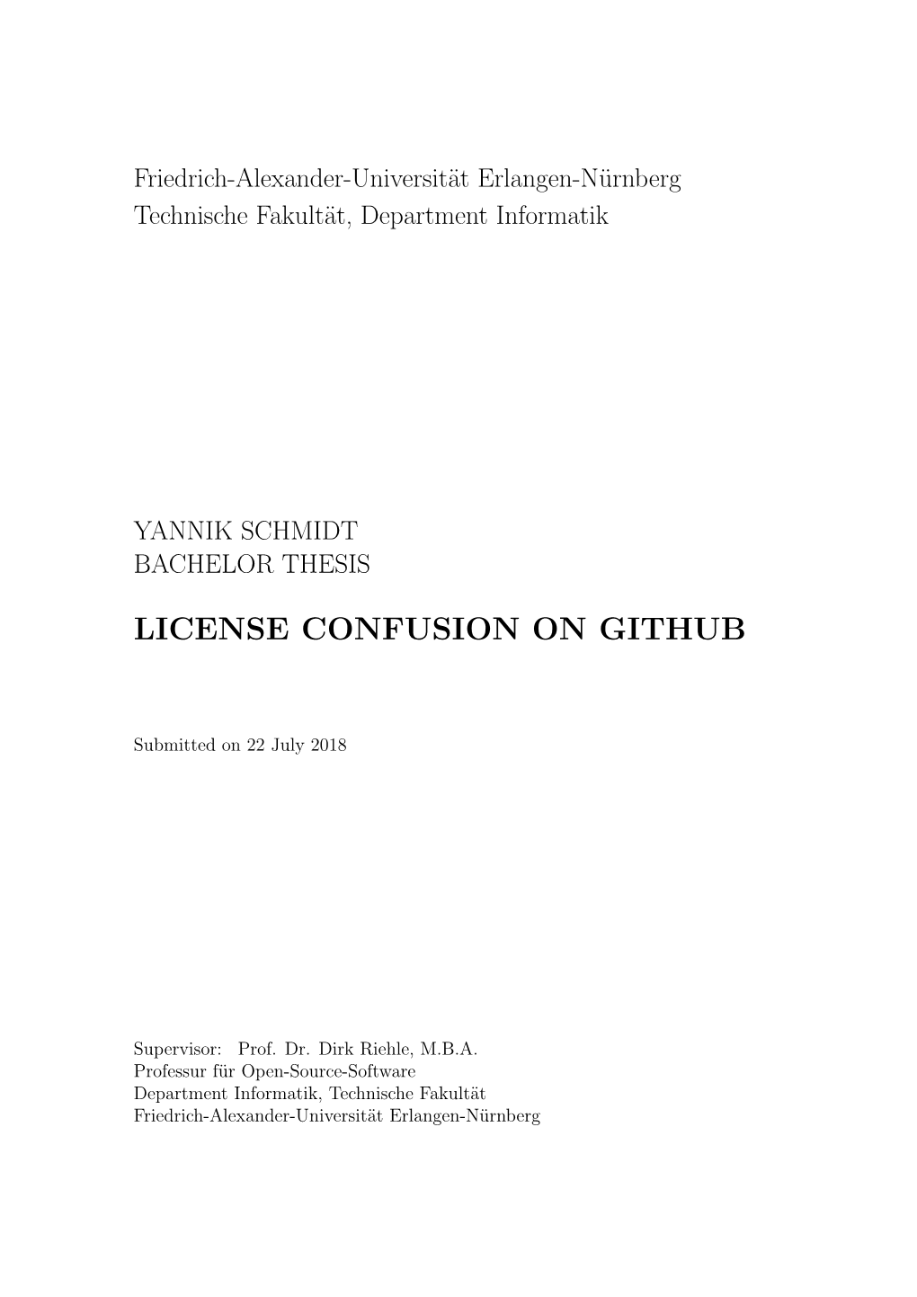 License Confusion on Github