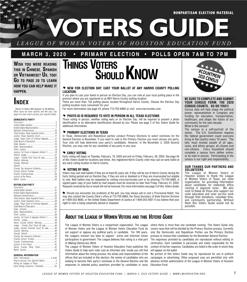 Things Voters Shouldknow