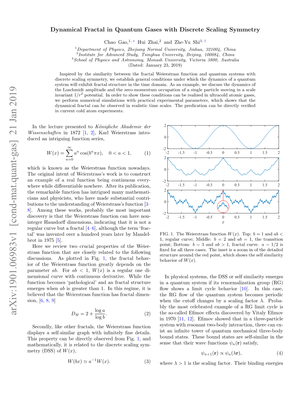 Dynamical Fractal in Quantum Gases with Discrete Scaling Symmetry