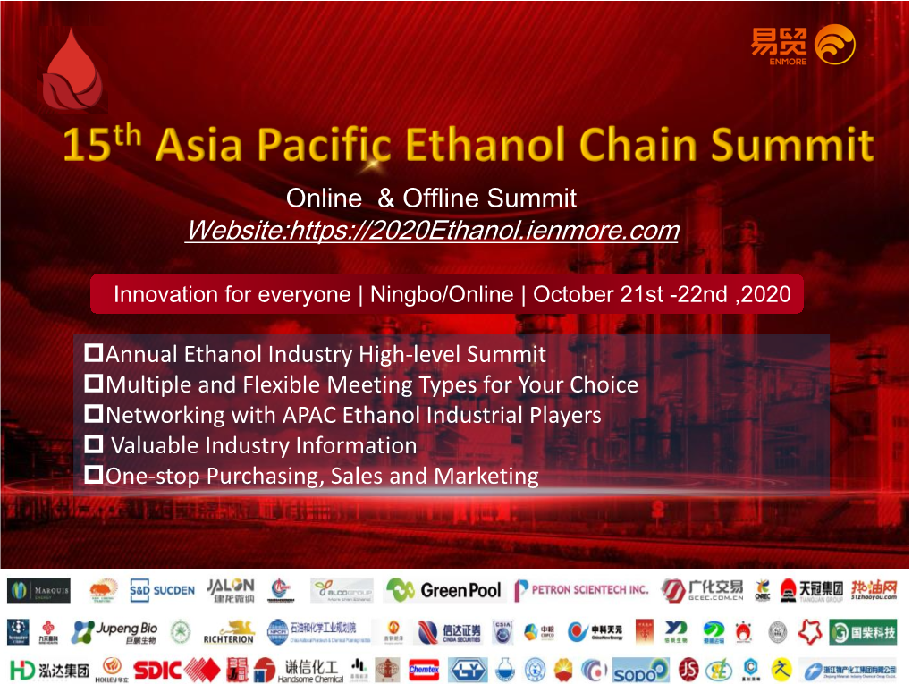 15Th Asia Pacific Ethanol Chain Summit