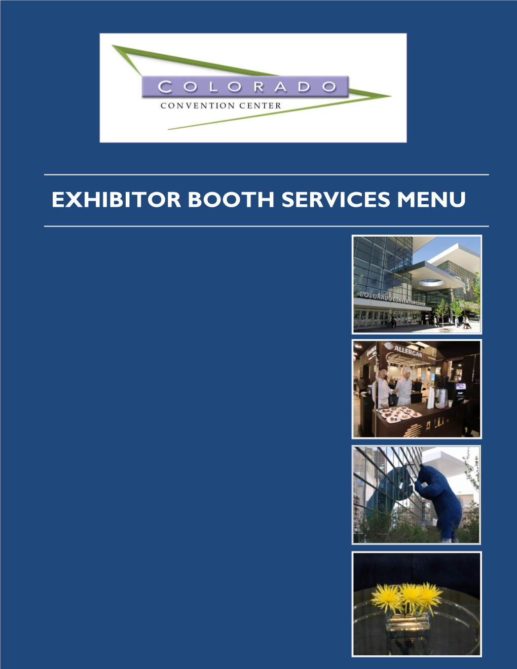 Exhibitor Booth Services Menu