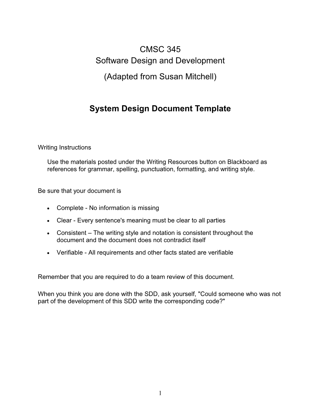 Software Design and Development