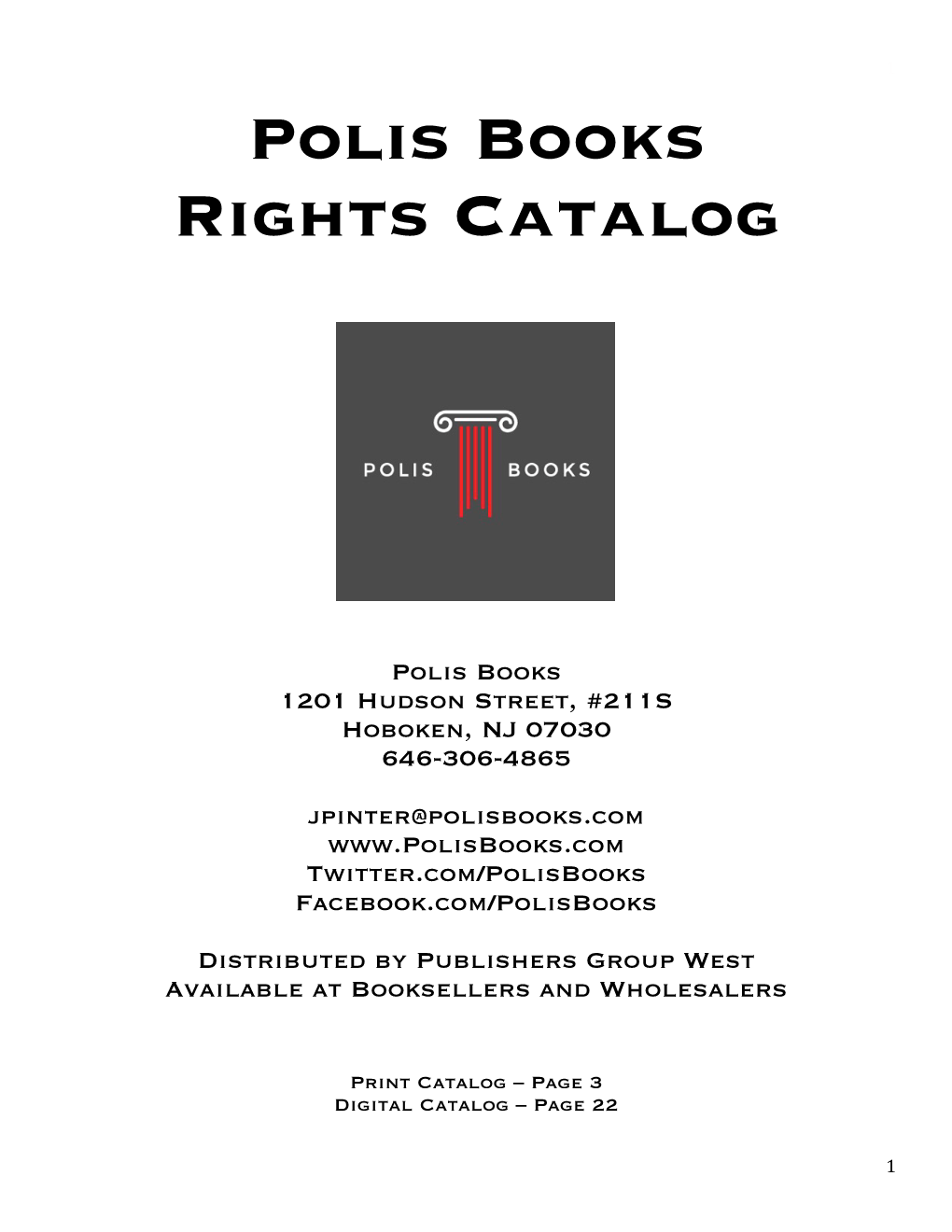 Polis Books Rights Catalog
