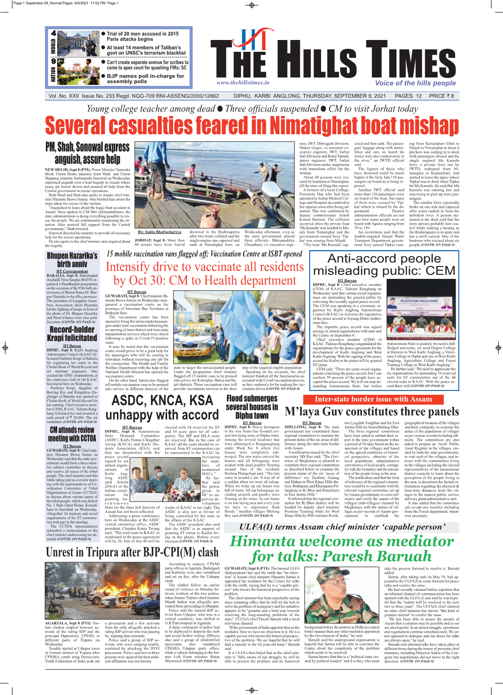 Several Casualties Feared in Nimatighat Boat Mishap