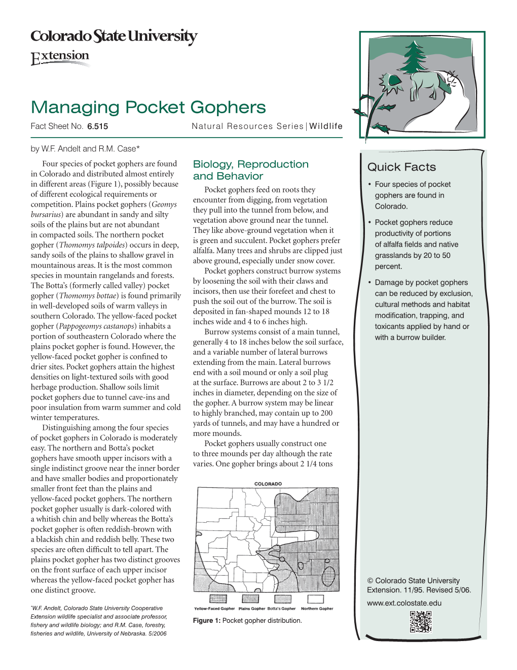 Managing Pocket Gophers Fact Sheet No