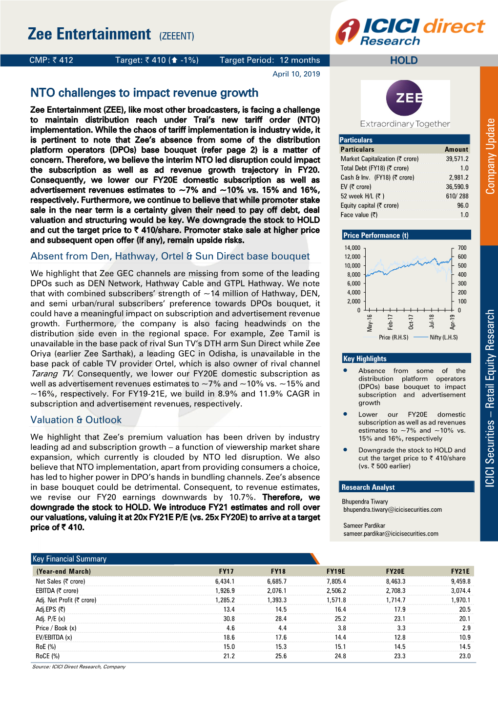 Company Update | Zee Entertainment ICICI Direct Research