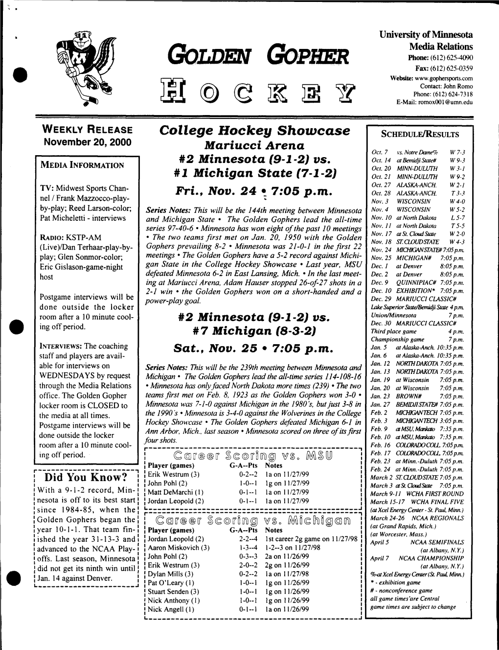 Goldengopherhockey 20001120.Pdf (588.2Kb Application/Pdf)