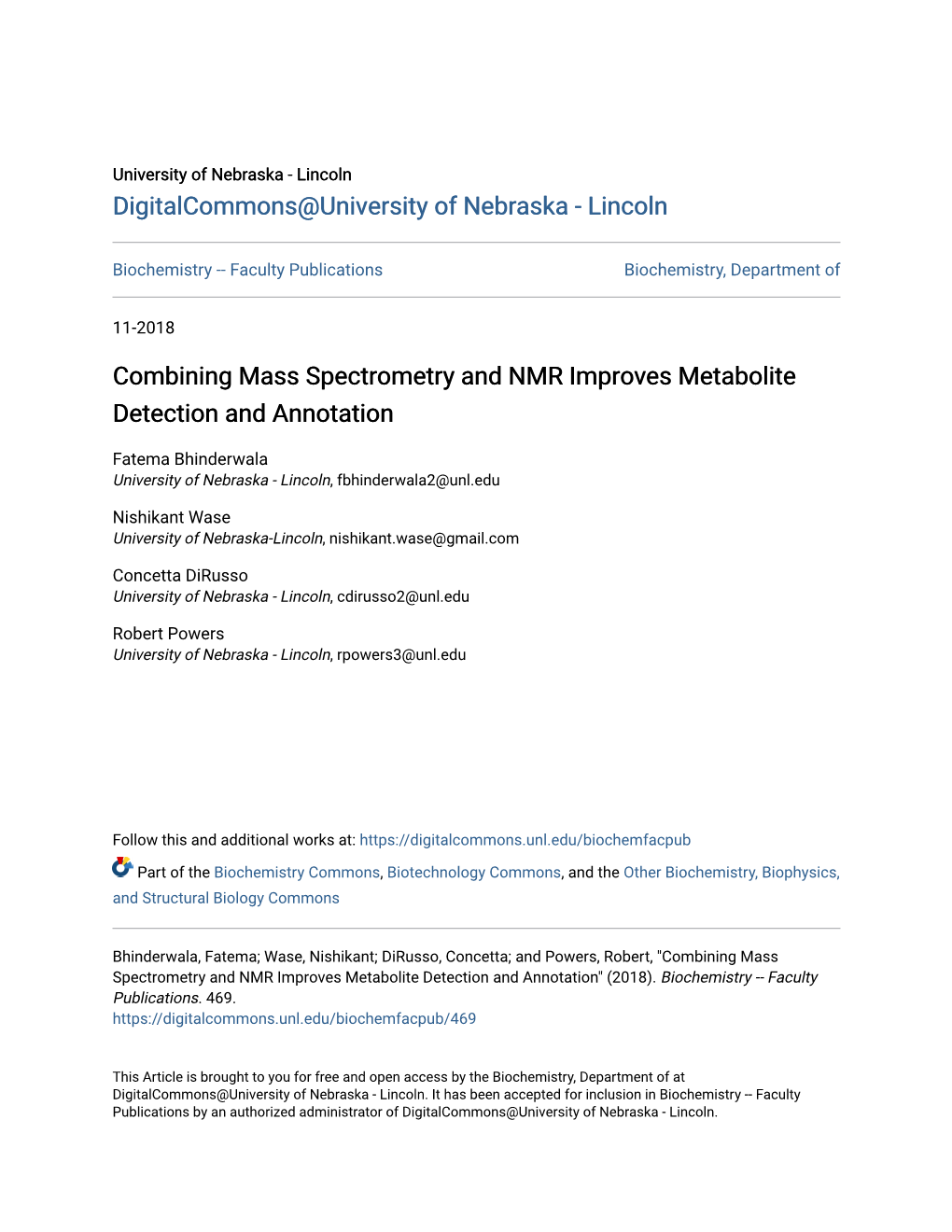 Combining Mass Spectrometry and NMR Improves Metabolite Detection and Annotation