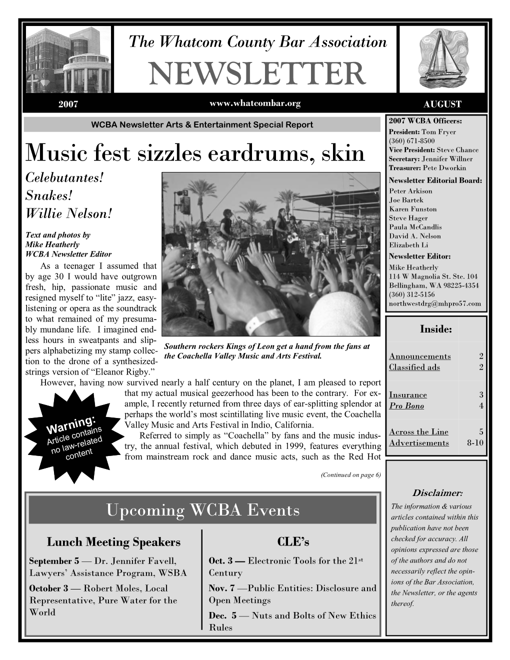 Newsletter 2007 August