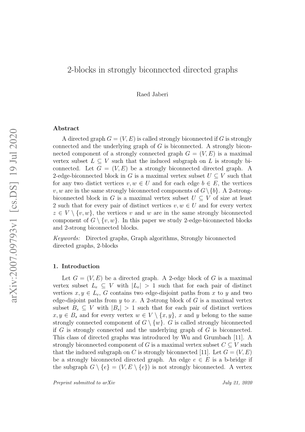 $2 $-Blocks in Strongly Biconnected Directed Graphs