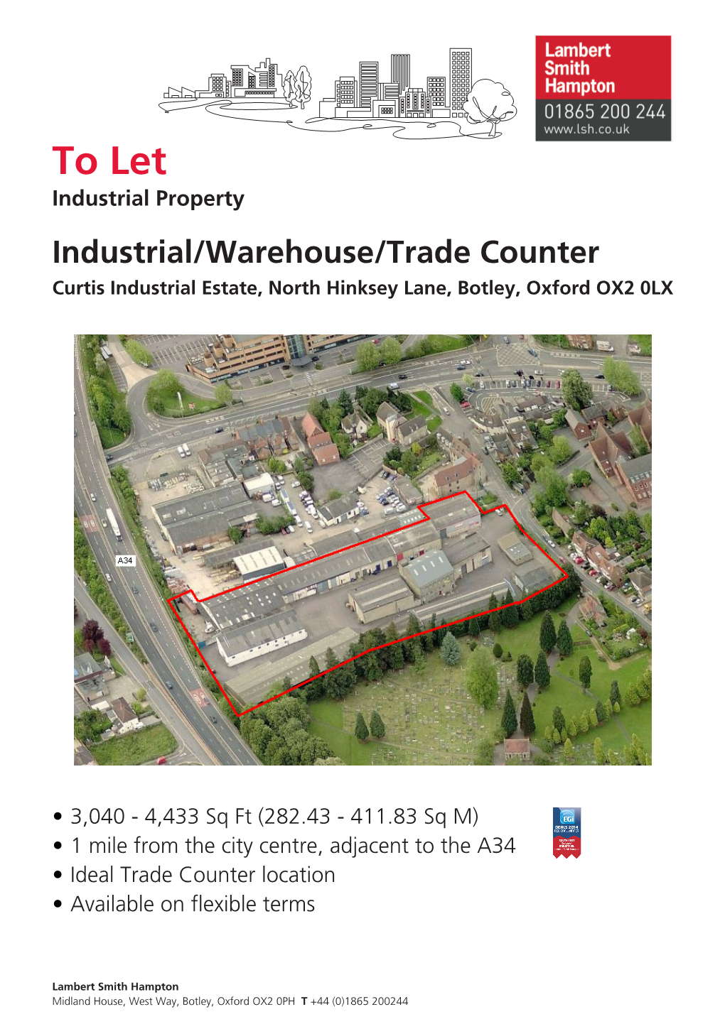 To Let,Curtis Industrial Estate, North Hinksey Lane, Botley, Oxford OX2