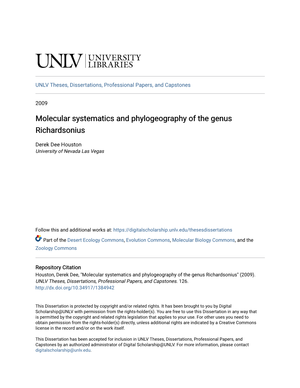 Molecular Systematics and Phylogeography of the Genus Richardsonius