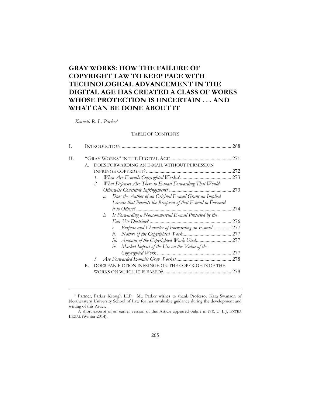 Gray Works: How the Failure of Copyright Law To
