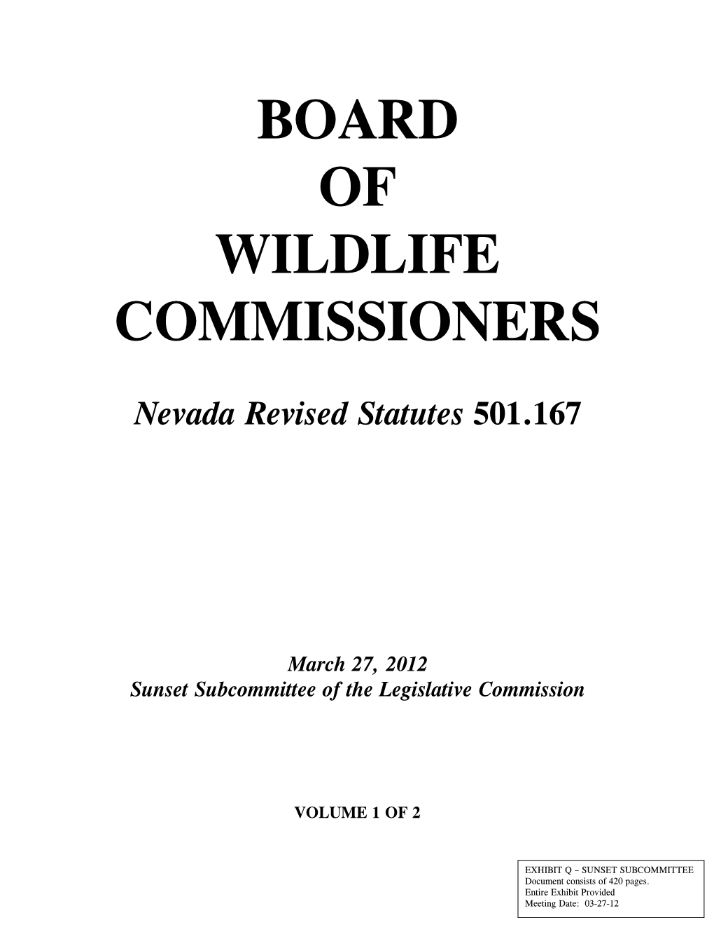 Board of Wildlife Commissioners