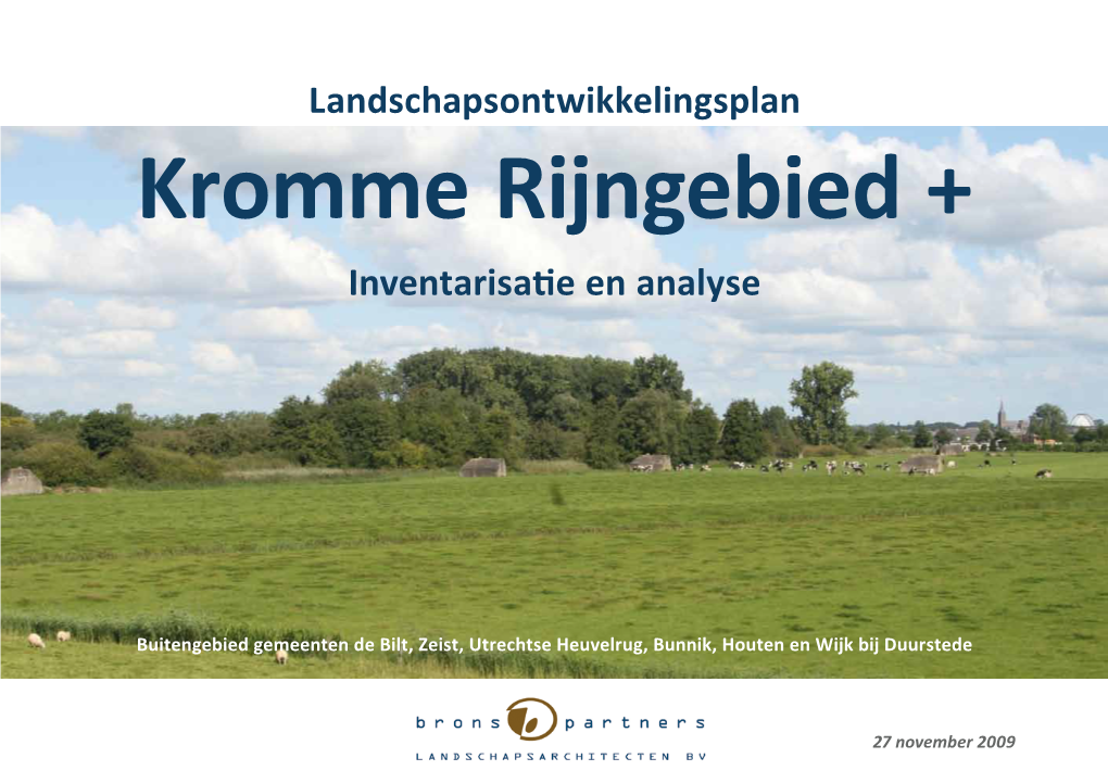 Landschapsontwikkelingsplan Inventarisatie En Analyse