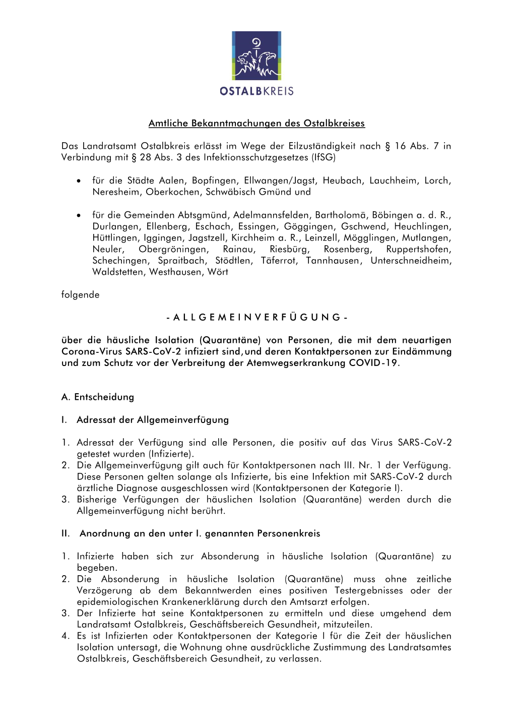 Amtliche Bekanntmachungen Des Ostalbkreises Das Landratsamt